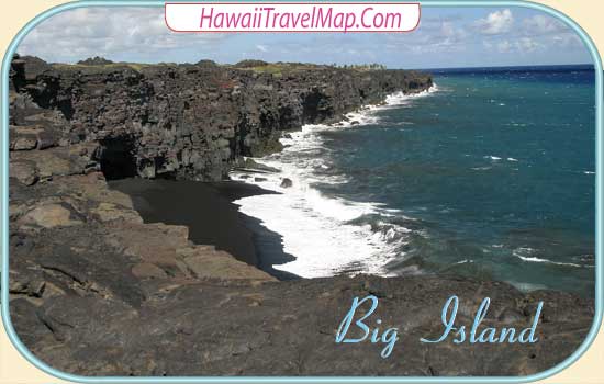 Black Sand Beach Near Volcano