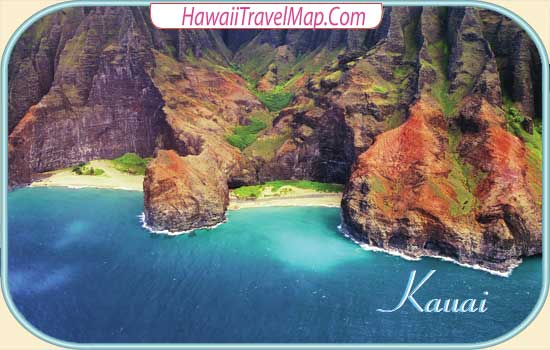 Above Napali Coast on Kauai