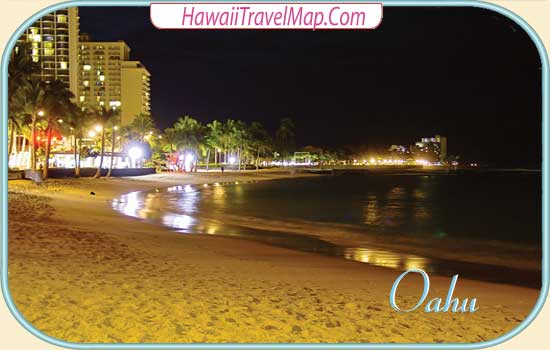 Waikiki Beach at Night